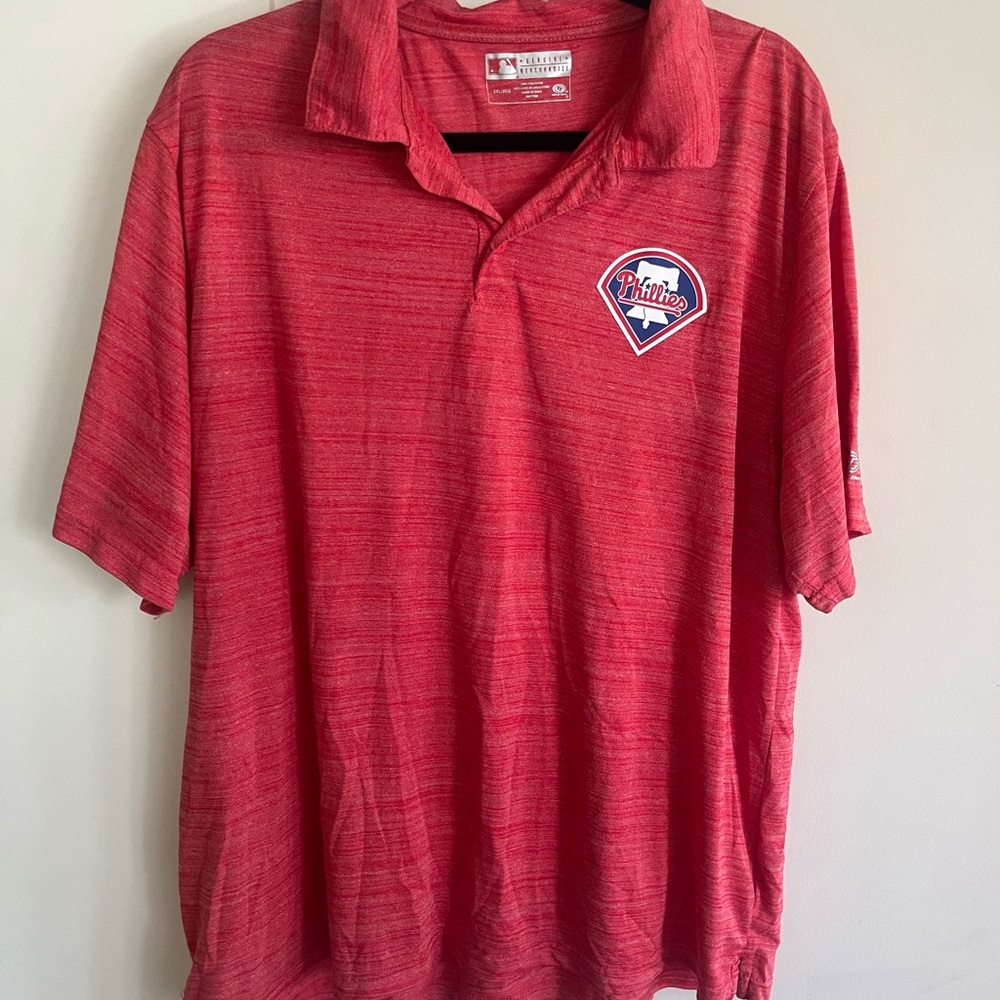 Philadelphia Phillies genuine merchandise true fans Red Polo Shirt size 2XL